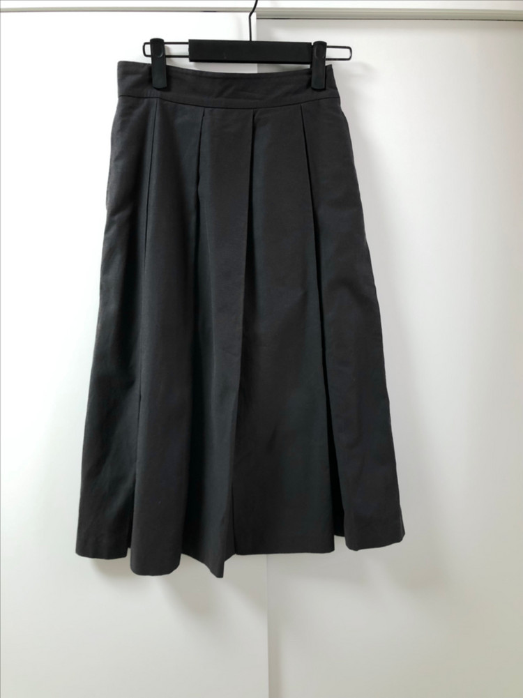 모이아 pleats slit skirt (stormy navy) 이미지