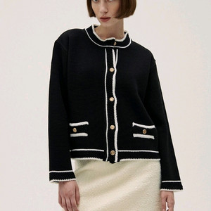 하케쉬 코코라인 니트 가디건 블랙 트위드 자켓 / 트위 리엘 언에디트 엽페 논로컬 드파운드 메이비베이비 룩캐스트 이미지