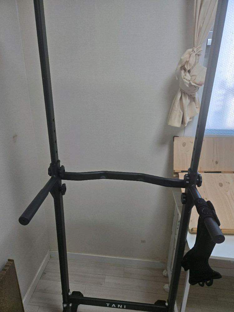 TANI 가정용 철봉 풀업바 치닝디핑 운동기구 블랙 이미지