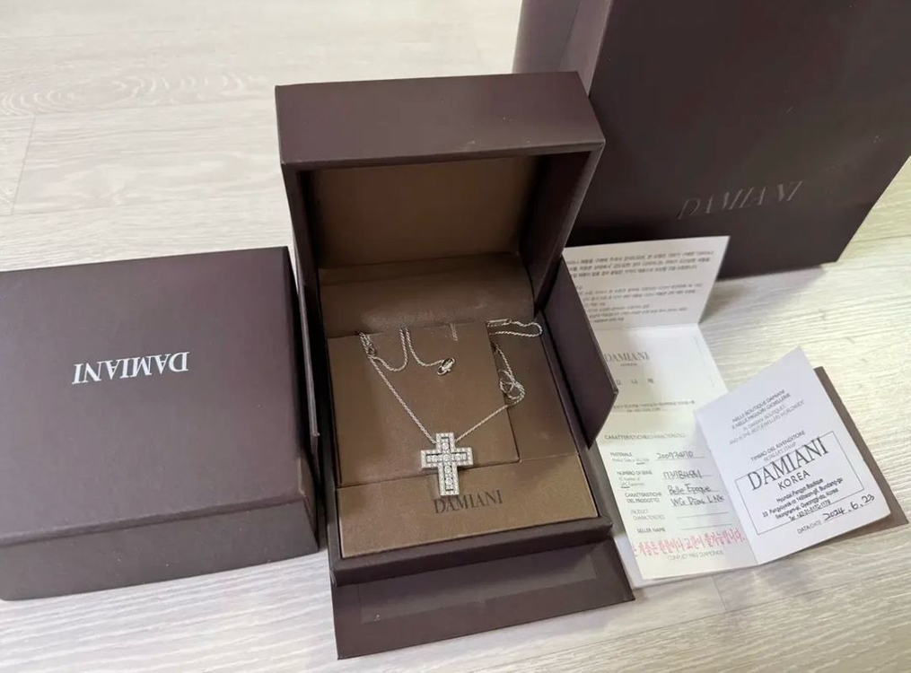 (24년식) [L] 다미아니 벨에포크 화이트골드 목걸이 라지 사이즈 펜던트 이미지