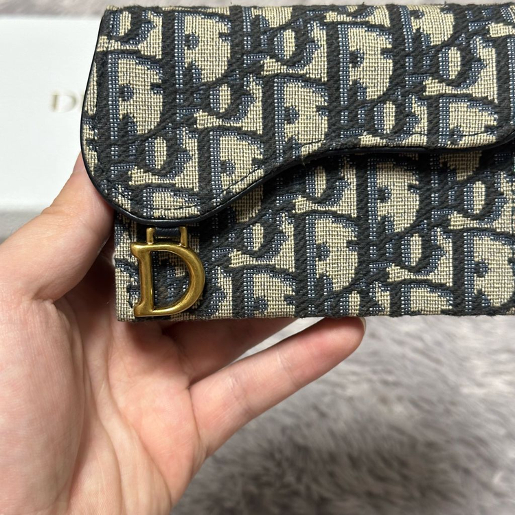 [풀구성] 디올 오블리크 새들 아코디언 카드지갑 이미지