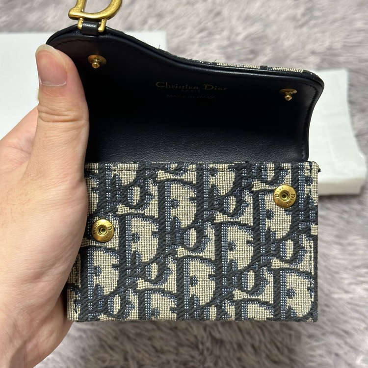 [풀구성] 디올 오블리크 새들 아코디언 카드지갑 이미지