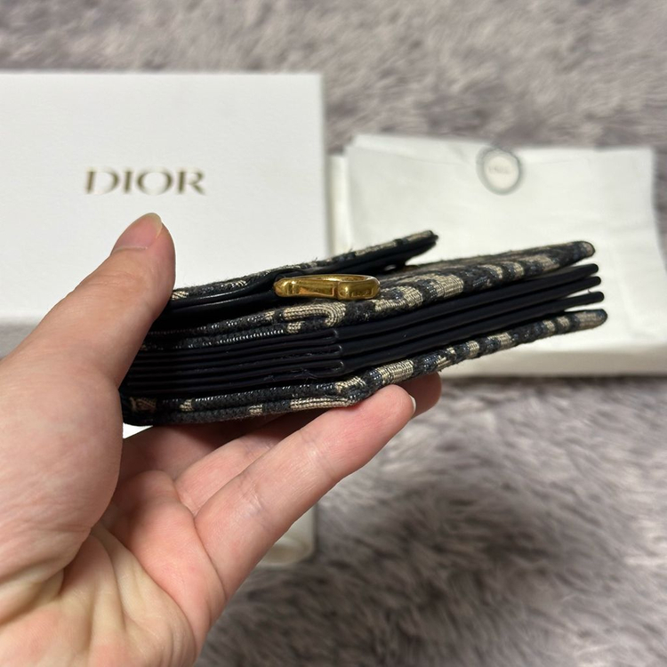 [풀구성] 디올 오블리크 새들 아코디언 카드지갑 이미지