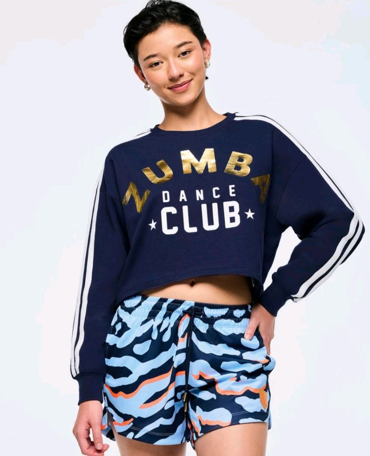 (새상품) 줌바웨어 크롭 맨투맨 티셔츠 이미지