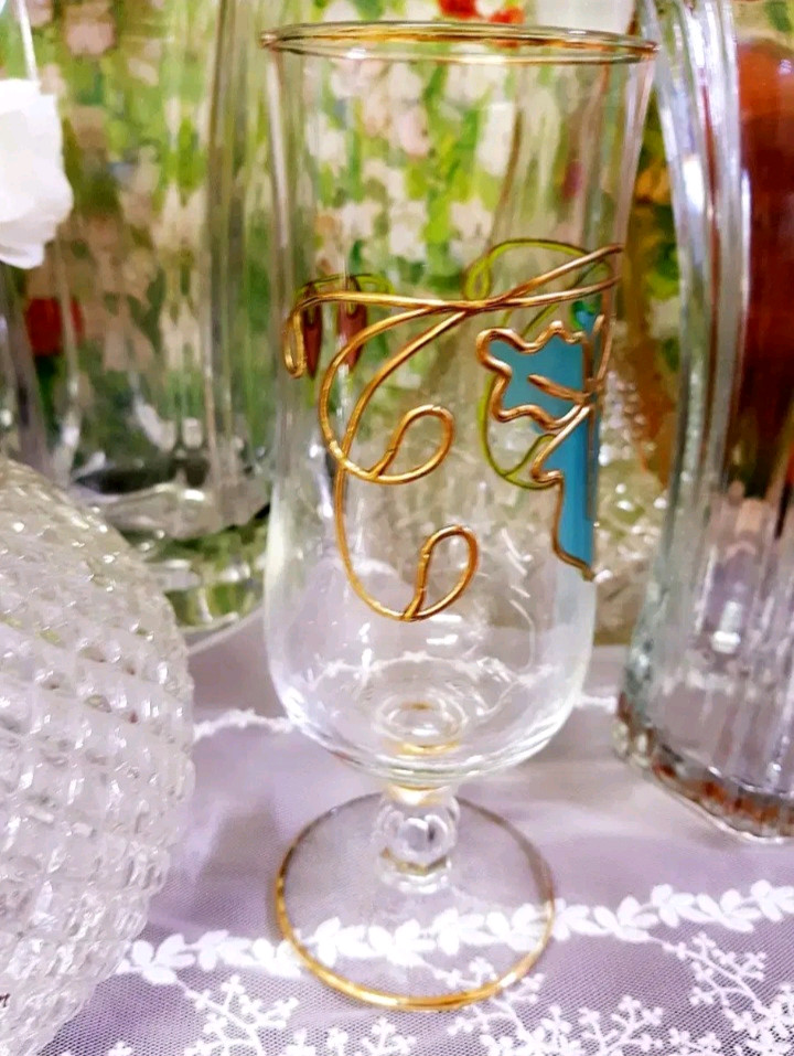 고블렛유리잔 골드림수공예 이미지