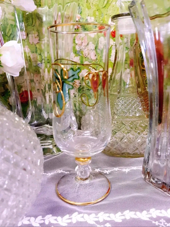 고블렛유리잔 골드림수공예 이미지