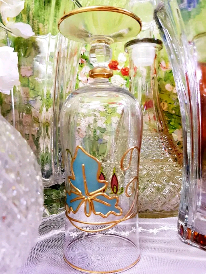 고블렛유리잔 골드림수공예 이미지