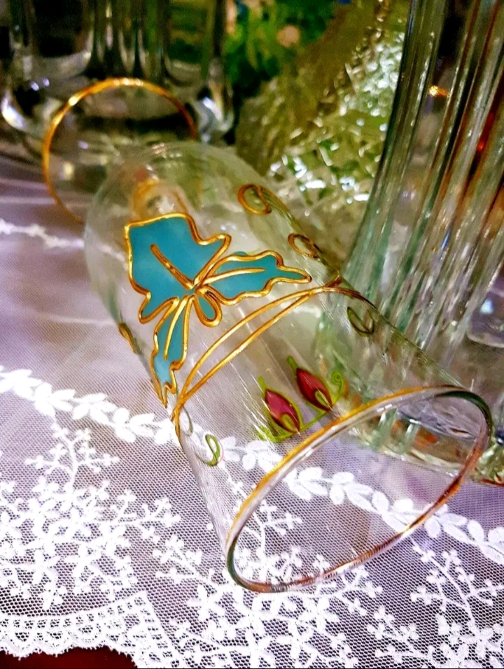 고블렛유리잔 골드림수공예 이미지