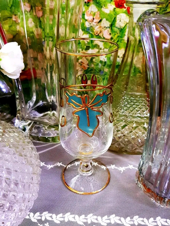 고블렛유리잔 골드림수공예 이미지