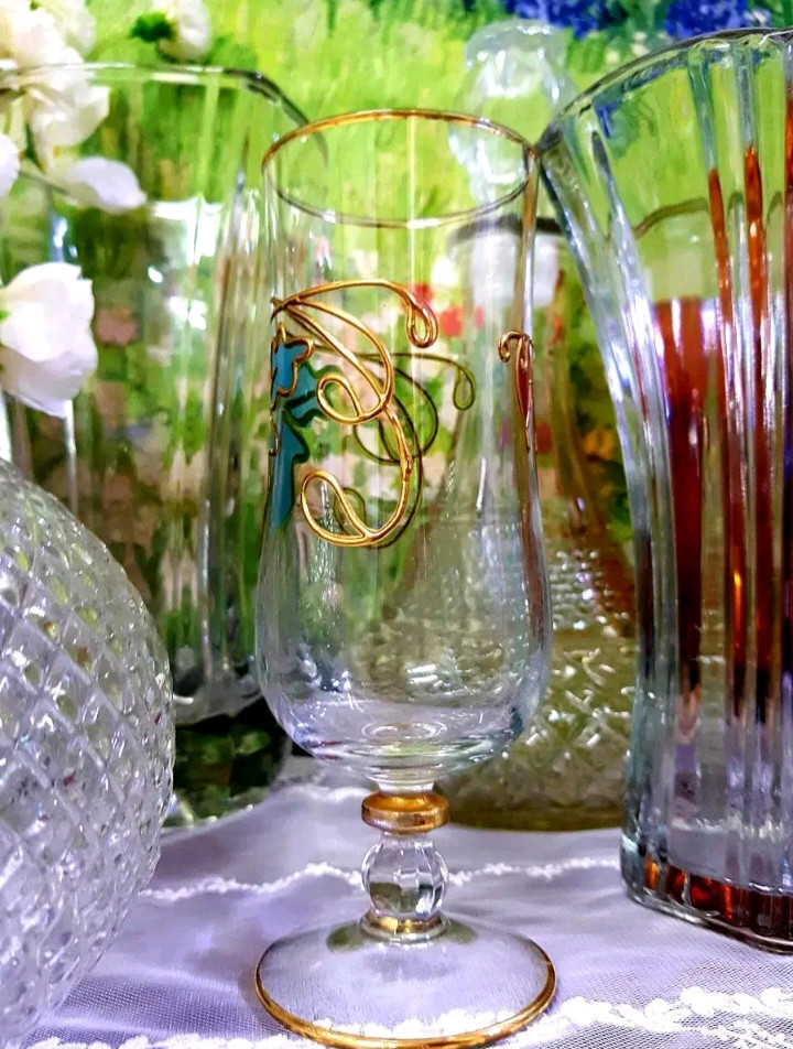 고블렛유리잔 골드림수공예 이미지