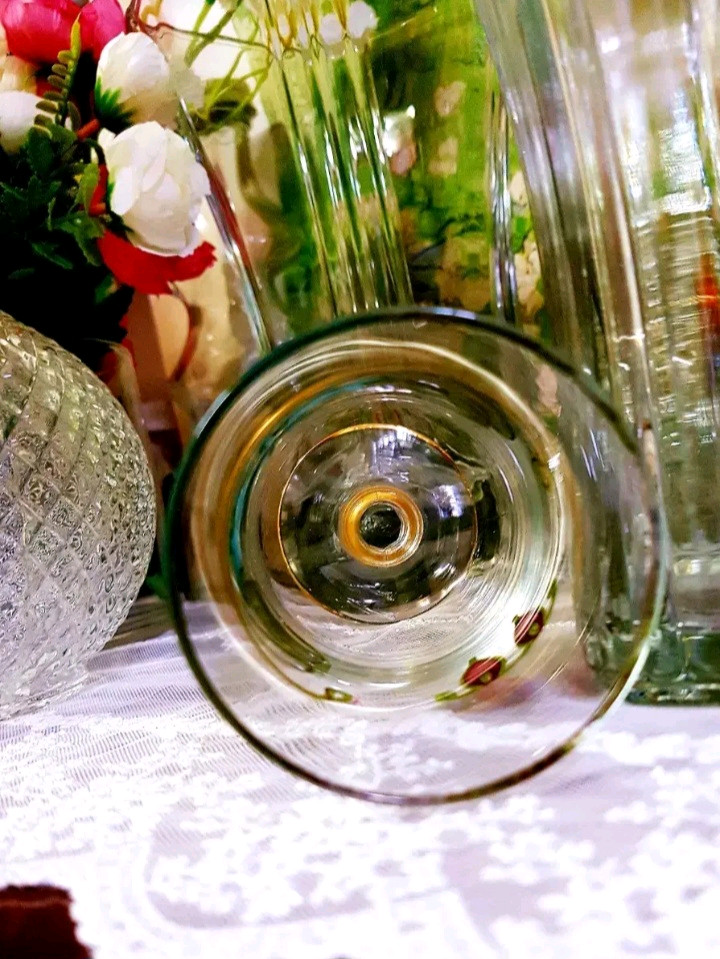 고블렛유리잔 골드림수공예 이미지