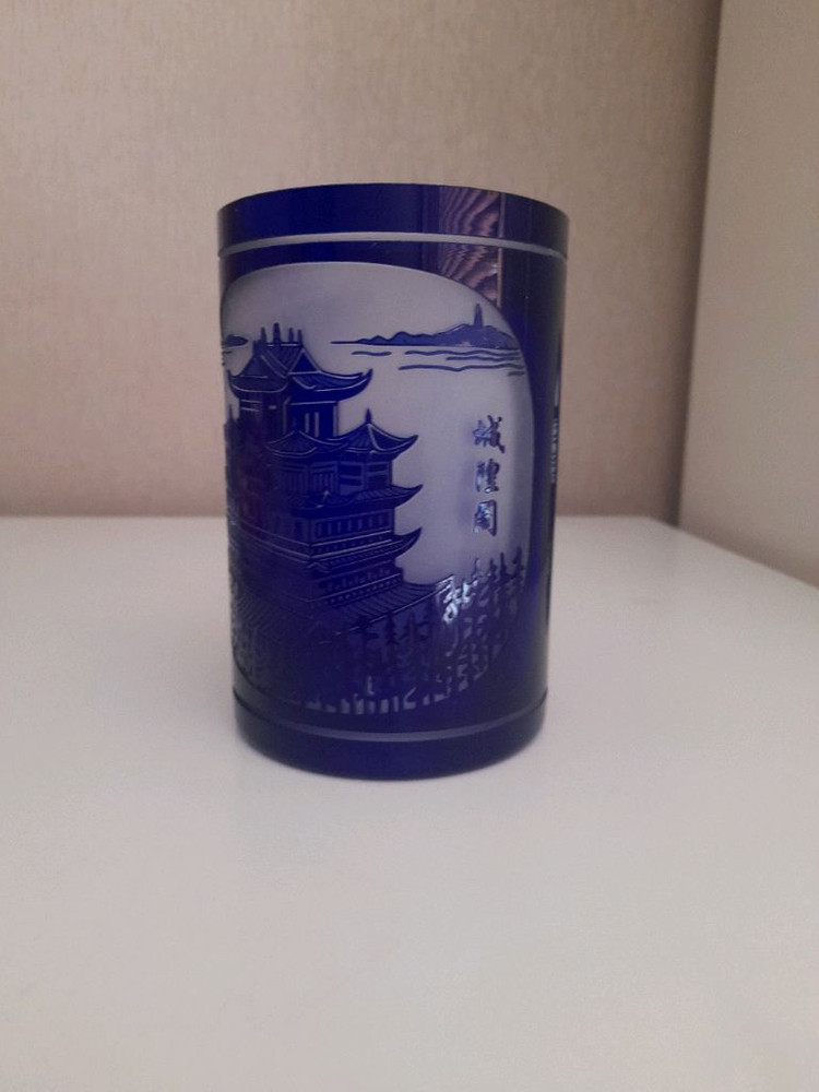 항저우 코발트블루 유리공예품 이미지