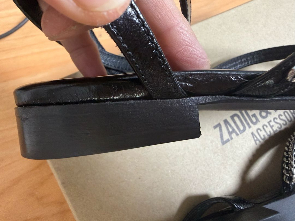자딕앤볼테르(Zadig & Voltaire) 록지(Rockzy) 블랙 가죽 샌들 36(230) 이미지