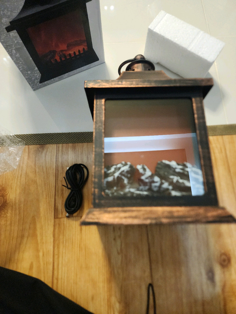 LED 벽난로 랜턴 조명 인테리어 무드등 이미지