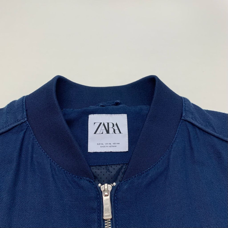 ZARA 자라 린넨 블루종 자켓 (XL) 이미지