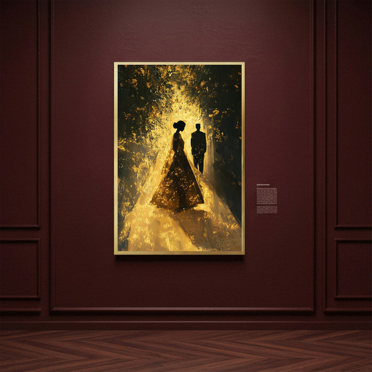 황금의 침묵 그림 액자 팝아트 인테리어소품 웨딩커플그림 신혼부부액자 거실분위기 전환용 감성적인 대형 아트포스터 인테 이미지