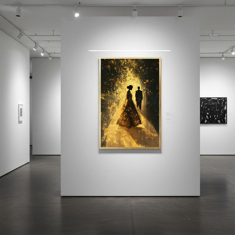 황금의 침묵 그림 액자 팝아트 인테리어소품 웨딩커플그림 신혼부부액자 거실분위기 전환용 감성적인 대형 아트포스터 인테 이미지