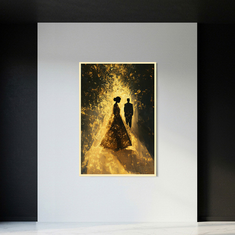 황금의 침묵 그림 액자 팝아트 인테리어소품 웨딩커플그림 신혼부부액자 거실분위기 전환용 감성적인 대형 아트포스터 인테 이미지