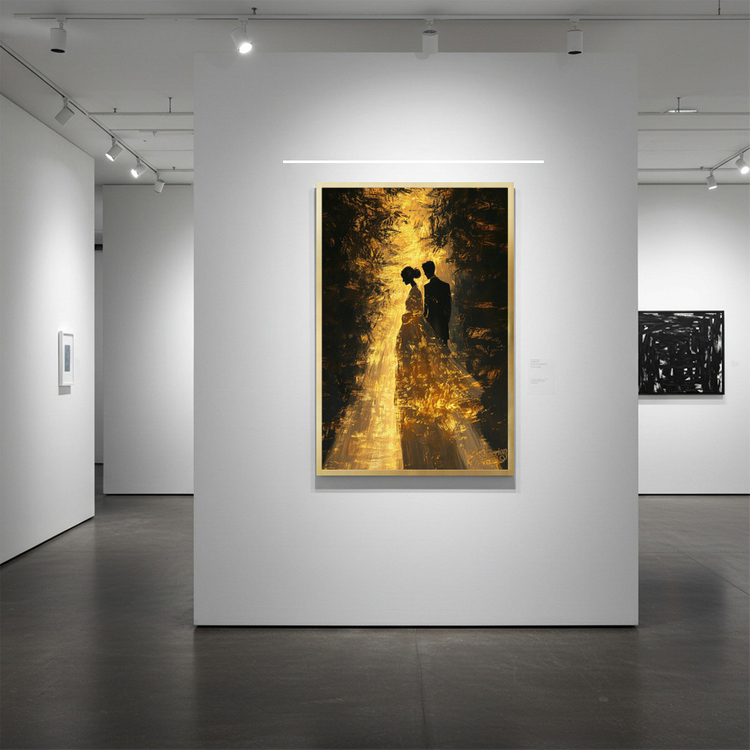 그림 액자 팝아트 인테리어소품 황혼의 약속 신혼부부 웨딩그림 커플액자 고급 대형 거실인테리어 분위기 좋은 아트 선물 이미지