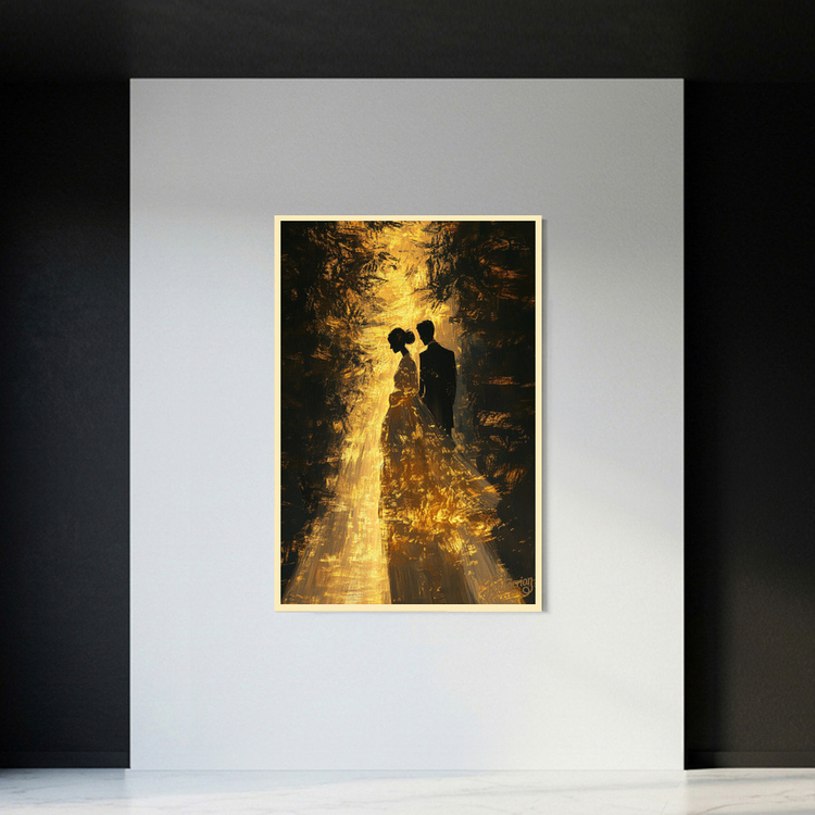 그림 액자 팝아트 인테리어소품 황혼의 약속 신혼부부 웨딩그림 커플액자 고급 대형 거실인테리어 분위기 좋은 아트 선물 이미지