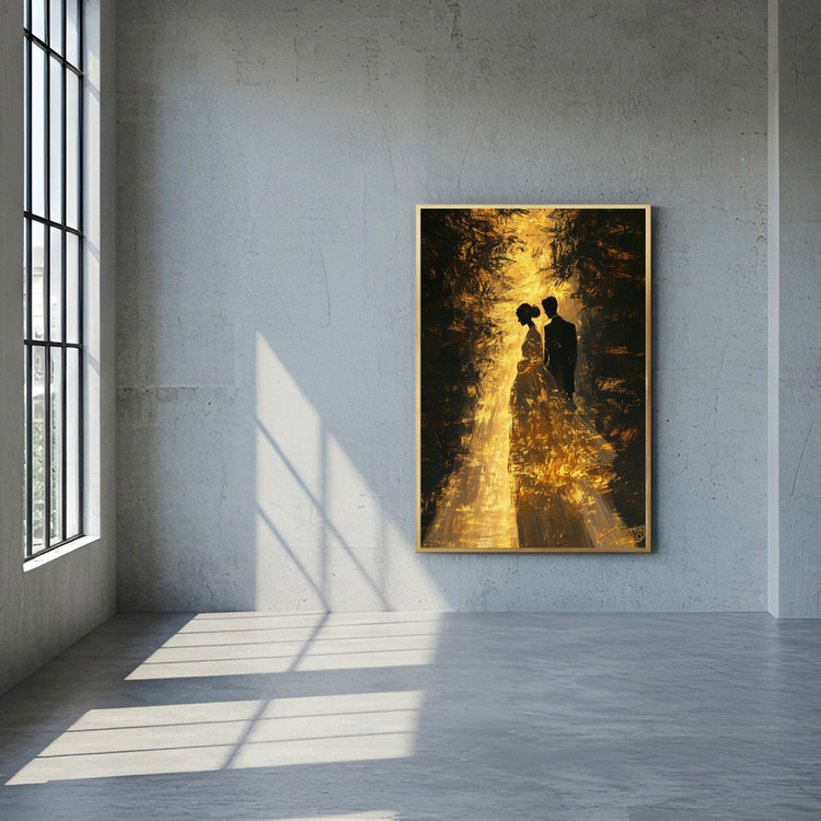 그림 액자 팝아트 인테리어소품 황혼의 약속 신혼부부 웨딩그림 커플액자 고급 대형 거실인테리어 분위기 좋은 아트 선물 이미지
