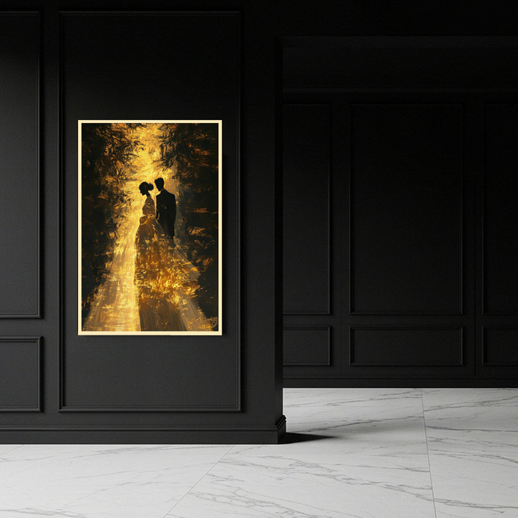 그림 액자 팝아트 인테리어소품 황혼의 약속 신혼부부 웨딩그림 커플액자 고급 대형 거실인테리어 분위기 좋은 아트 선물 이미지