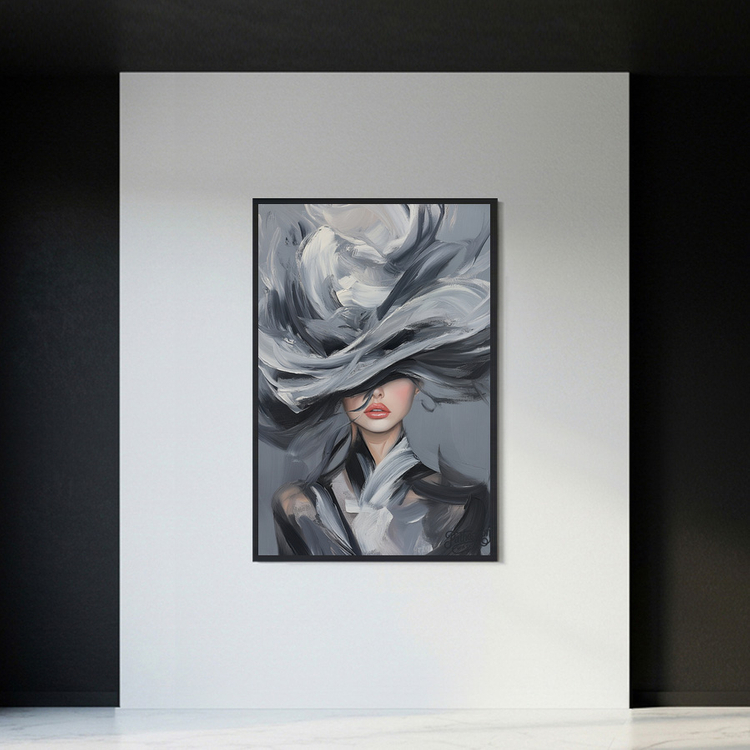 그림 액자 팝아트 인테리어소품 감정의 베일 여인그림 인물액자 모던하고 세련된 분위기의 거실 대형 캔버스 아트벽장식 이미지