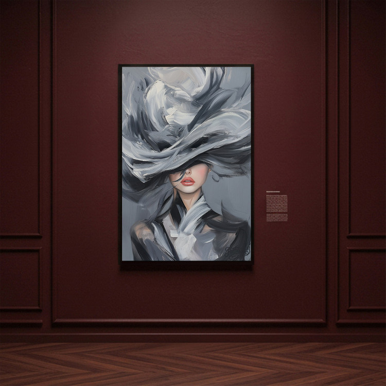 그림 액자 팝아트 인테리어소품 감정의 베일 여인그림 인물액자 모던하고 세련된 분위기의 거실 대형 캔버스 아트벽장식 이미지
