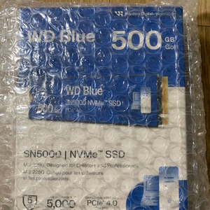 미개봉 WD Blue SN5000 NVMe SSD 500GB 이미지