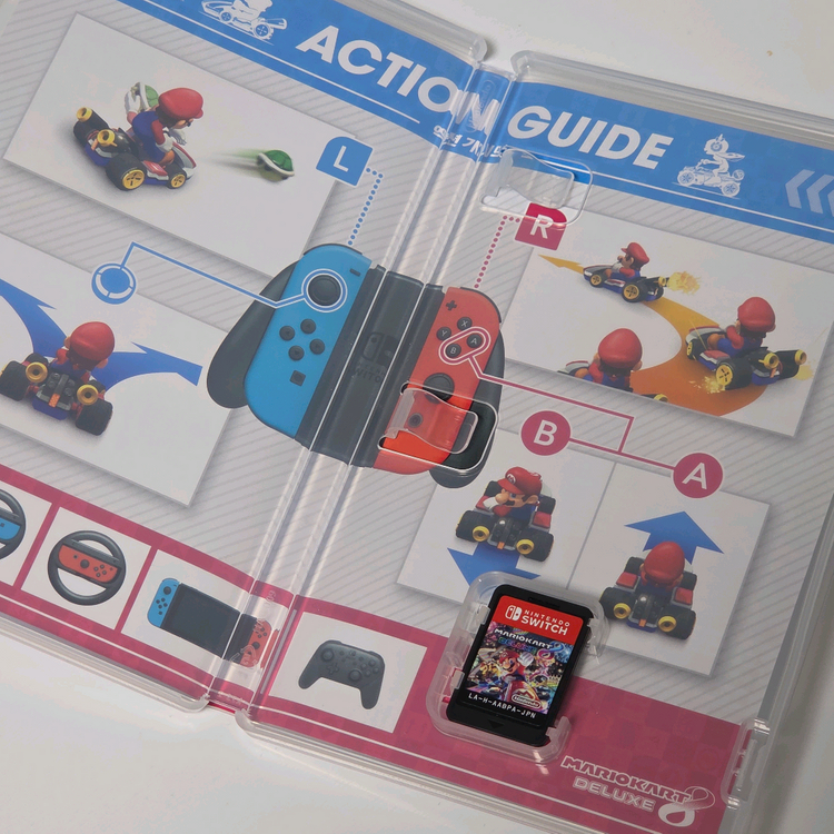닌텐도 스위치 칩 마리오카트 8 디럭스 한글판 + 스위치 레이싱 휠 2p 이미지