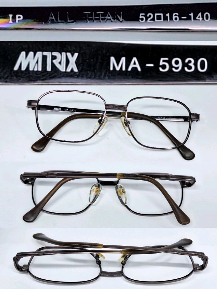 Matrix MA-5930 IP 이온도금 All Titan 웰링턴 티타늄 안경 안경테/일본 수입 빈티지 y2k 패션 이미지