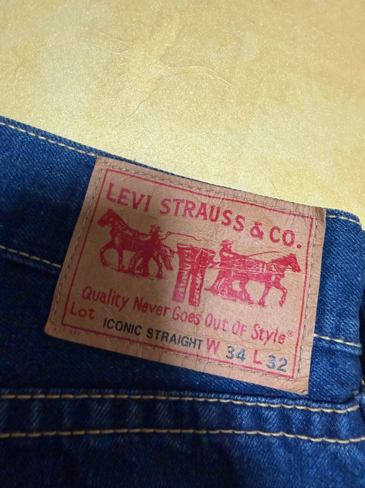리바이스 아이코닉 1세대 스트레이트 핏 데님 바지 청바지 32 이미지