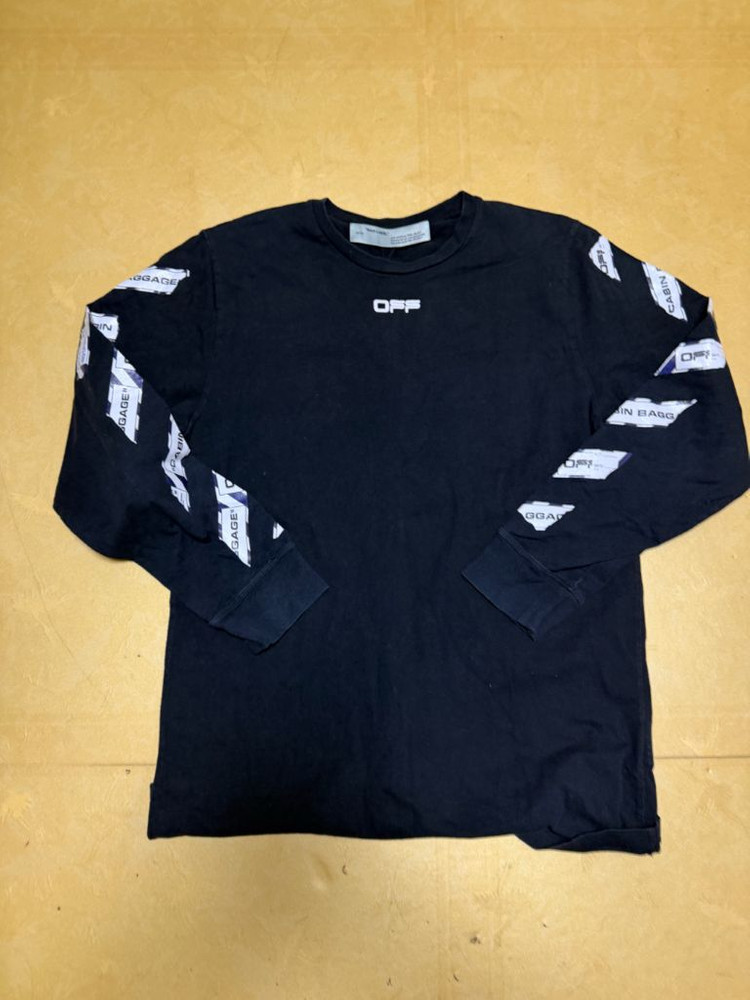 OFF WHITE 오프화이트 애어포트 테이프 긴팔 티셔츠 110XXL 이미지