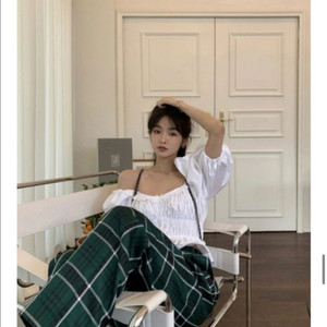 서쿠키 그린체크팬츠 s 이미지