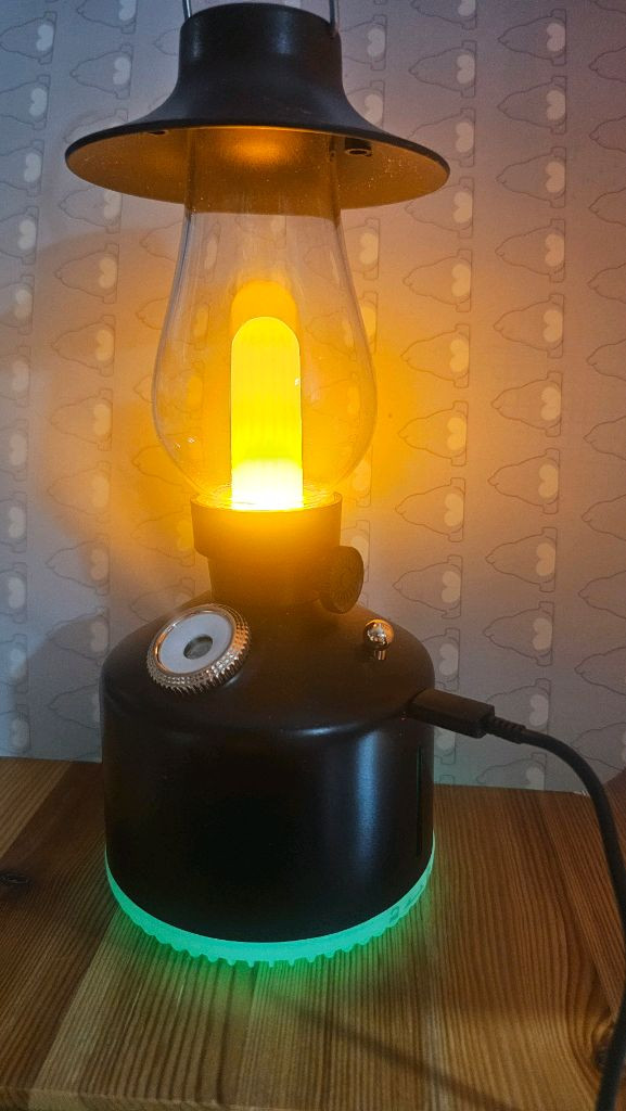 휴대용 USB 충전 캠핑 랜턴,인테리어 무드등, 가습기 이미지
