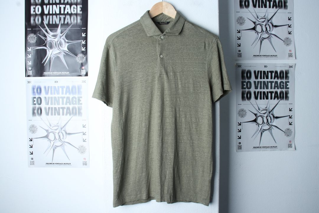 (L-XL) 마시모두띠 반팔 카라 티셔츠 니트 그린 이미지