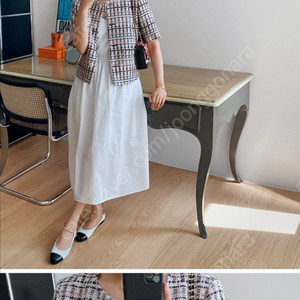 새제품 리틀블랙 브라운꺼 봄트위드 자켓 66 이미지