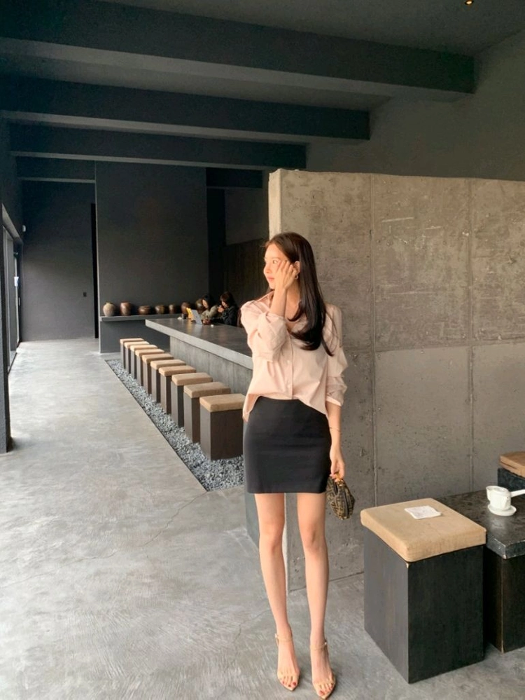 (새상품) 더마농 마고 스커트 M 블랙, 아이보리, 그레이, 베이지 이미지