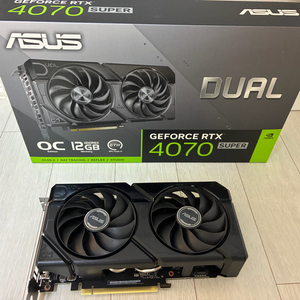 ASUS DUAL 지포스 RTX 4070 SUPER O12G EVO OC D6X 12GB 대원씨티에스 이미지