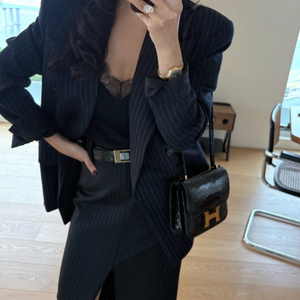 엘보른 울 자켓(스트라이프 네이비) 이미지