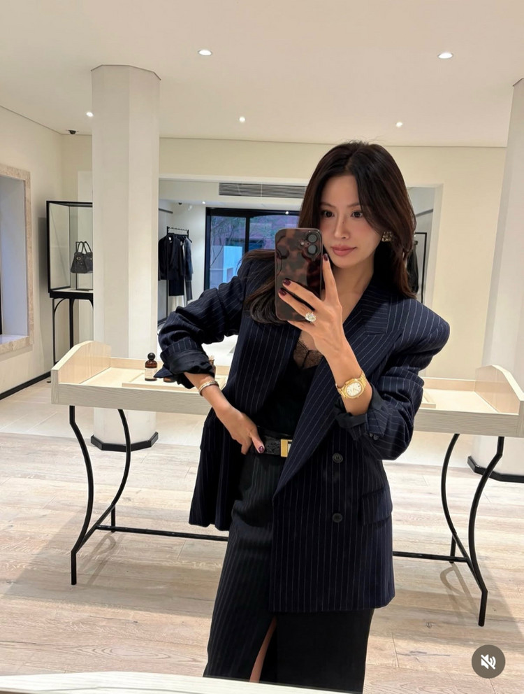 엘보른 울 자켓(스트라이프 네이비) 이미지