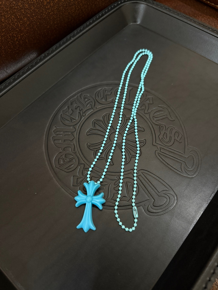 크롬하츠 실리크롬 CH 크로스 펜던트 목걸이 체인 이미지