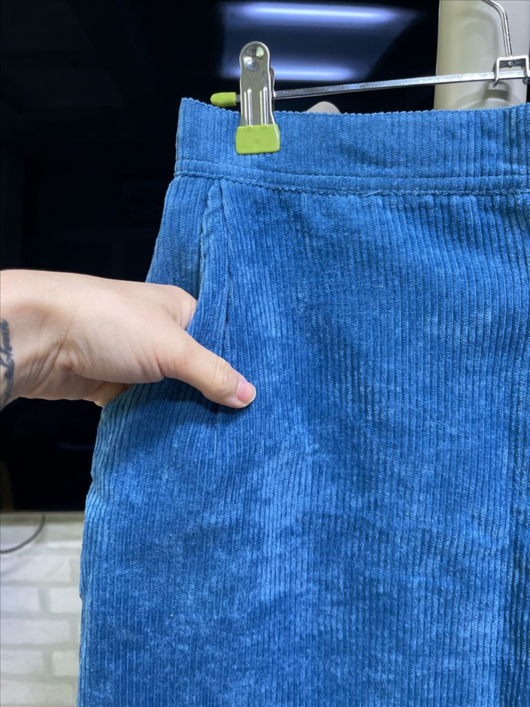 블루 밸뱃 자켓 스커트 셋업 이미지