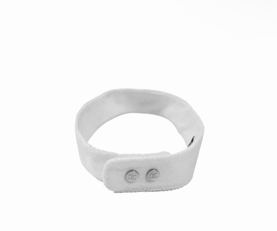 샤넬 여성 CC 로고 코코 비치 코튼 드릴 썬바이저 썬캡 모자 화이트 이미지