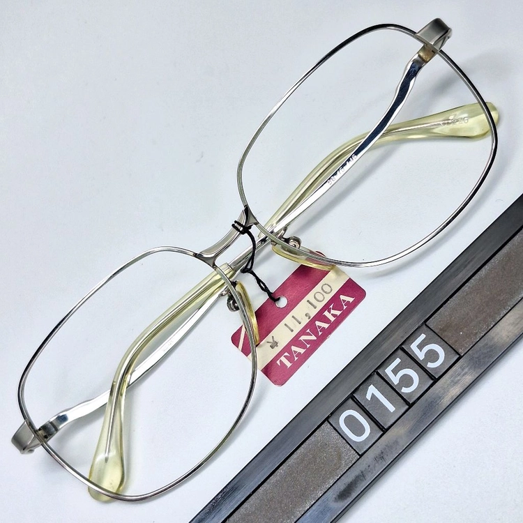 80s 일본제 빈티지 데드스톡 미사용/SPM 선플래티늄 웰링턴 안경테 56mm NO.226 백금합금 클래식 레트로 이미지