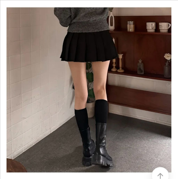글로우제이드 미니 테니스 스커트 블랙 s 이미지