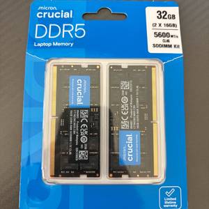 마이크론 크루셜 노트북 DDR5 5600 램 (2*16GB) 이미지
