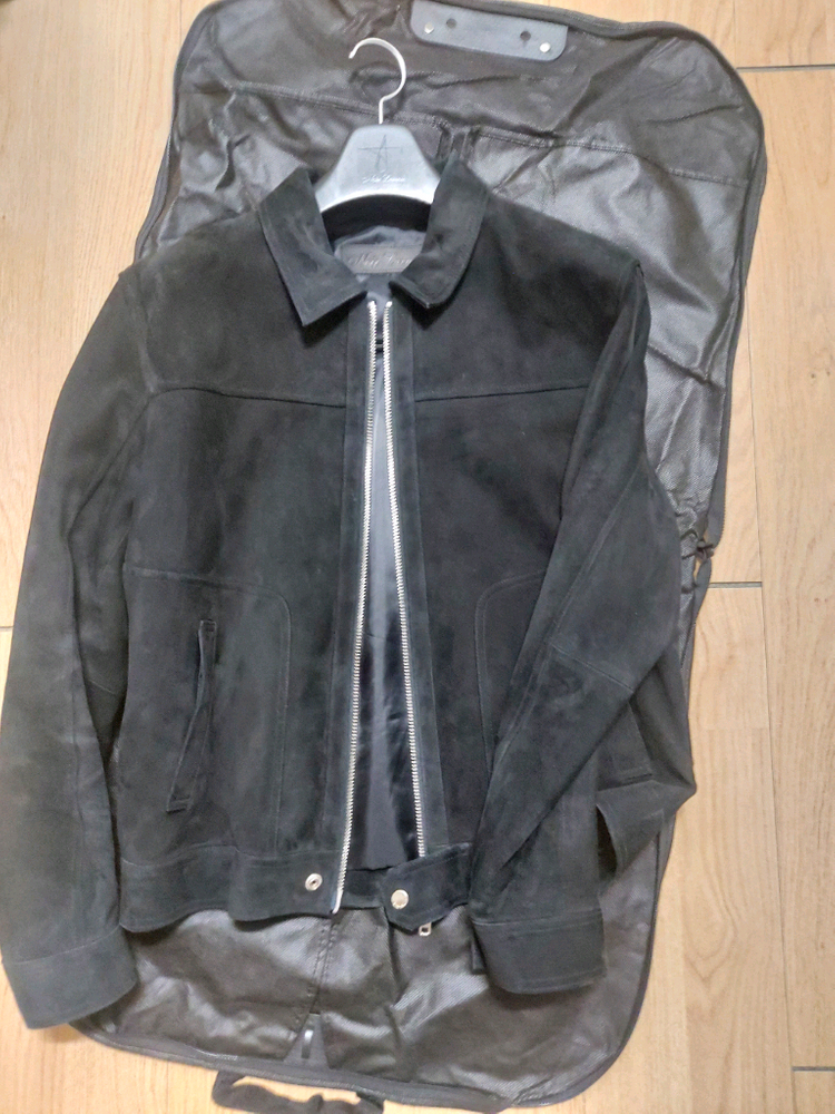 느와르라르메스 스웨이드자켓 카키브라운,블랙 48 이미지