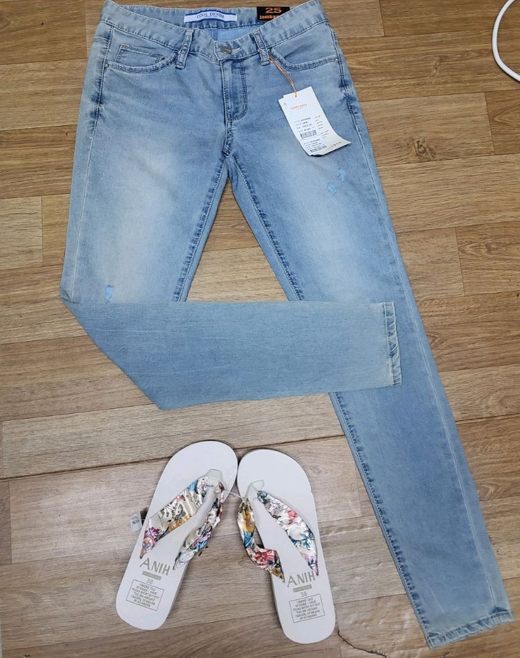 새상품 잠뱅이 스키니진 청바지 데님 팬츠 여자 25 이쁨 이미지