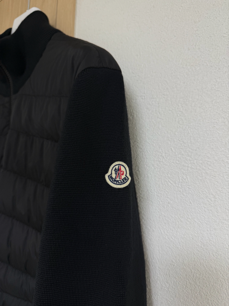 [XXL] 24 / 25 몽클레어 트리콧 울 가디건 니트패딩 블랙 이미지